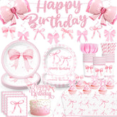 Generic Coquette birthday banner for a cohesive pink party theme.