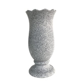Generic grave vase with ground spikes for stable outdoor placement.