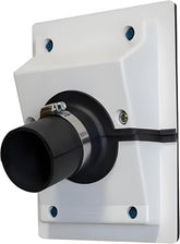 Generic HVAC wall-penetration cover assembly shows a clean, durable finish for cluttered penetrations.