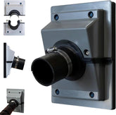 Generic HVAC wall penetration cover with 2.36-inch aperture for neat line-set exits