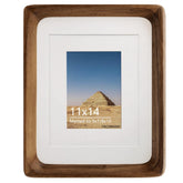 Generic natural walnut frame front view for versatile tabletop display