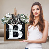 Generic ultra large front door wreath with 26 initials for year-round curb appeal