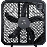 Genesis 20Box fan on floor demonstrates versatile cooling for any room