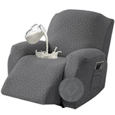 Genina Gennia XL recliner cover close-up shows soft waterproof fabric protection