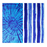 Genovega oversized beach towel in blue stripe, ideal for sunbathing and full coverage.