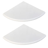 GEOONA white marble corner shelf 9x9 inches for organized bathroom storage.