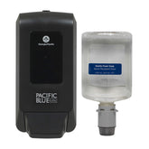 Georgia-Pacific Pacific Blue Ultra manual dispenser front view with easy push operation for busy restrooms.