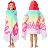 Get Trend Barbie hooded towel with ombre logo for girls after bath