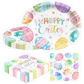 Ghokawu Easter oval plates for 50 guests, sturdy and waterproof for celebrations.