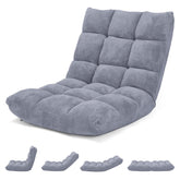 Giantex folding floor chair backrest with 14-position adjustability for custom comfort
