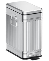 GibHerz small trash can with soft-close lid for quiet operation.