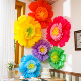 Giegxin giant tissue paper flower orange for bright wall decor at celebrations