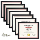 Giftgarden 8.5x11 certificate frame set with seven frames for diplomas.