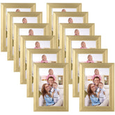 Giftgarden gold 4x6 frame with clear front plexiglass for vivid photos.