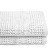 Gilden Tree waffles towels classic-style display; timeless elegance and absorbent texture.