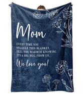 GiltGlimmer mom blanket in blue for cozy warmth and heartfelt gifting