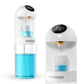 GIMUBABA automatic mouthwash dispenser mounted on wall in white for tidy bathrooms.