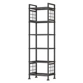 GIOTORENT 6-wire shelf side view highlights sturdy steel frame for bathroom storage
