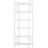 GIOTORENT 6-Wire Garage Shelving in white, easy assembly for garage organization.