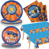 gisgfim dark war plates 9inch on vibrant table look for party use