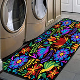 GISPOG Floral Mexican Birds Doormat pattern enhances curb appeal and welcomes guests.