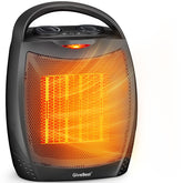 GiveBest portable space heater frontal view highlights compact desk-friendly design