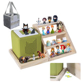 Givilio Tonie shelf with magnetic ladders keeps figures secure and accessible.