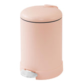 Glad small trash can with rust finish and lid, ideal for desks or counters.