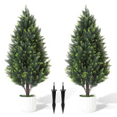 Gladeup 3ft artificial cedar topiary with detachable planter for indoor use.
