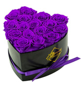 Glamour Boutique 16 Flower Forever Heart Box Purple, lasting romantic gift