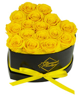 GLAMOUR BOUTIQUE 16-flower forever heart box elegant, long lasting display