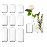 Glasseam clear small vases bulk 12 pack showcased in a modern centerpiece setup