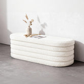 GLAXYFUR storage ottoman bench with soft padded top for plush seating and hidden storage.