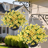 GLIDLION artificial morning glory in hanging basket adds outdoor color all year