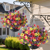 GLIDLION hanging basket morning glory flowers for vibrant outdoor curb appeal.