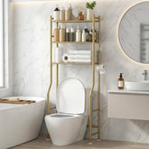 GloTika 3-Tier Over Toilet Storage front view maximizing bathroom organization without wall mounting