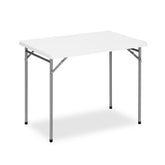 GlowitLian 3ft rectangular folding table top surface, durable and easy to clean.