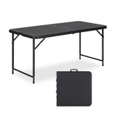 GlowitLian 4ft folding table with HDPE top and steel legs for durable surface