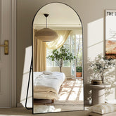GLSLAND 30x71 arched full-length mirror provides a tall, head-to-toe reflection.