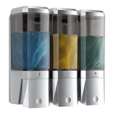 Glumzrk wall-mounted shampoo dispenser overview showing space-saving design for a cleaner shower
