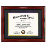 GMFrames diploma frame 8.5x11 with mat in cherry finish