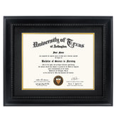 GMFrames diploma frame with rope-detail in black wood, ideal for certificates.