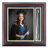 GMFrames graduation shadow box frame with tassel holder displays 8x10 photos on shelf or wall.