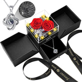 Gnifot preserved rose necklace gift box, a timeless keepsake for anniversaries and special occasions