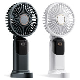 GOCKERA F01 portable fan with smart display showing battery status for easy recharge
