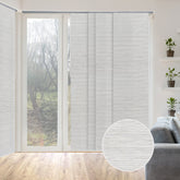 GoDear Design adjustable vertical blinds track demonstrates flexible width control for wide openings.