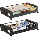 GoFujuco under-bed storage with wheels and rolling drawer for easy access.
