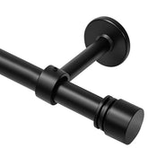 Gogrinliv heavy-duty curtain rod assembly shows extendable brackets for precise wall alignment.