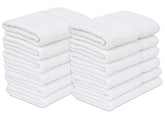 Gold Textiles 12-pack white bath towels 24x48 display ideal for hotel use