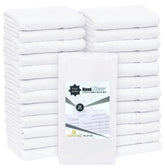 GOLD TEXTILES 24-piece white towels bulk pack ready for spa and hotel use